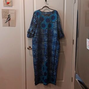 Dress from Liberia, Africa size x-Large blues
